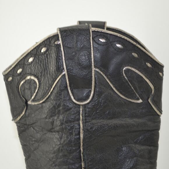 Very Volatile Leather Western Cowboy Boots Black Leather 7 - Picture 6 of 16